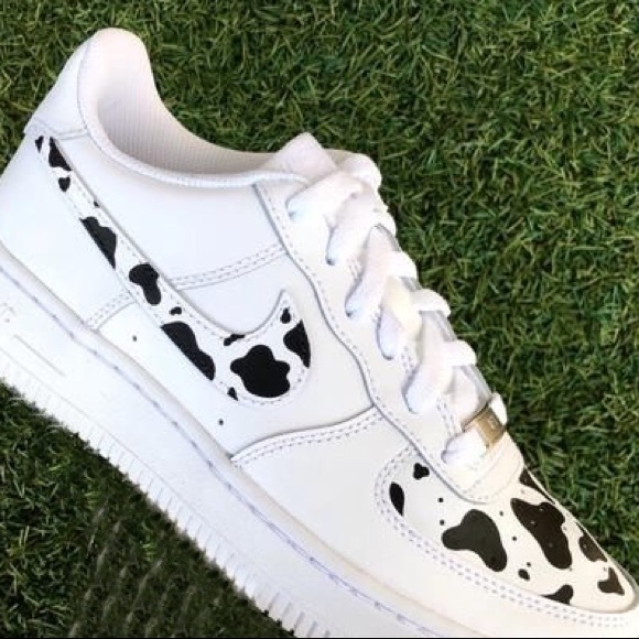 Cow Print Custom Air Force ones - Picture 2 of 7